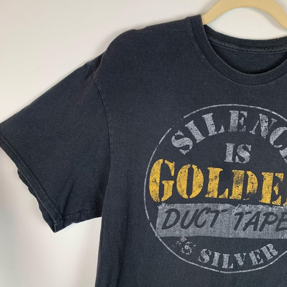 Silence is Golden Duct Tape Is Silver Graphic‎ Blac - Picture 2 of 4